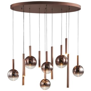 Italux Camino PND-24038-12B-COPP Pendelleuchte 12x60W/LED 3000K 2469lm IP20