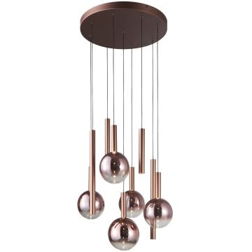 Italux Camino PND-24038-9A-COPP Pendelleuchte 9x54W/LED 3000K 2112lm IP20