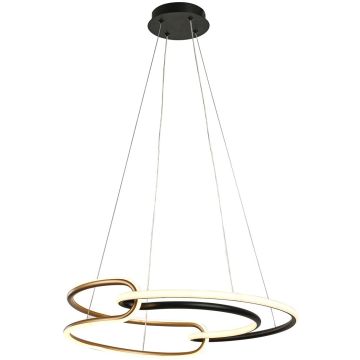 Italux Casar PND-24002-BK-GD Pendelleuchte 1x40W/LED 3000K/4000K/6000K 3400lm IP20