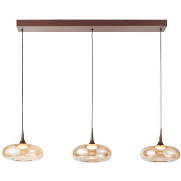 Italux Tenele PND-24028-3B-COPP Pendelleuchte 3x21W/LED 3000K 1300lm IP20