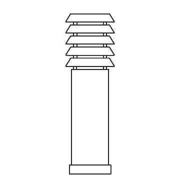 Norlys ALTA 293BC Stehlampe 1x9W/E27 IP65
