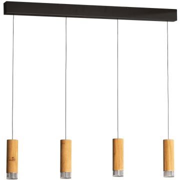 Fischer&Honsel SHINE-WOOD 61132 Pendelleuchte 4x5,26w/led 2700k 2552lm ip20