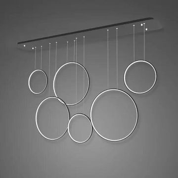 Altavola Design Ledowe okręgi LA076/P_180_in_3k_black Pendelleuchte 6x130W/LED 3000K 7800lm IP44