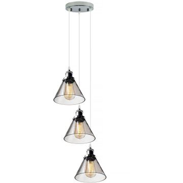 Altavola Design NEW YORK LOFT LA034/CO3_smoky_chrom Pendelleuchte 3x40W/E27 IP20