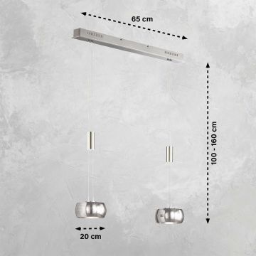 Fischer&Honsel Colette 60989 Pendelleuchte 2x9W/LED 2700K 1900 lm IP20
