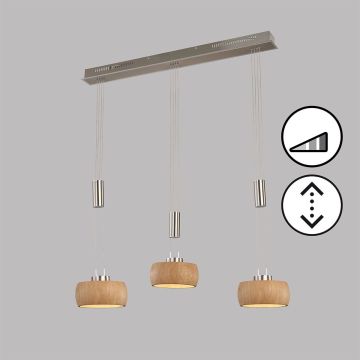 Fischer&Honsel SHINE-WOOD 61073 Pendelleuchte 3x9W/LED 2700K 2900 lm IP20