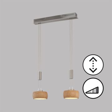 Fischer&Honsel SHINE-WOOD 61074 Pendelleuchte 2x9W/LED 2700K 1900 lm IP20
