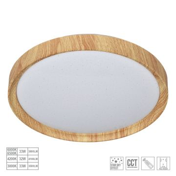 Prezent WOODEN 71330 Deckenleuchte 1x33W/LED 2050lm IP20