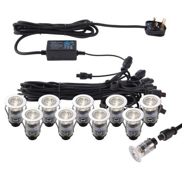 Endon IKONPRO CCT 73347 Einfahrtbeleuchtung 10x0,75W/LED 3000K/4000K 120LM IP67