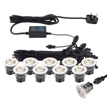 Endon IKONPRO CCT 73348 Einfahrtbeleuchtung 10x0,75W/LED 3000K/4000K 280LM IP67