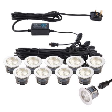 Endon IKONPRO CCT 73349 Einfahrtbeleuchtung 10x0,75W/LED 3000K/4000K 410LM IP67
