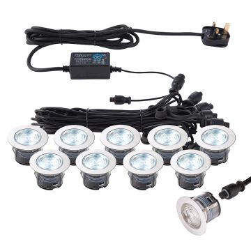 Endon IKONPRO CCT 76617 Einfahrtbeleuchtung 10x0,75W/LED 6500K/20000 410LM IP67