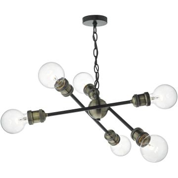 Dar Lighting BRIGADE BRI0654 Pendelleuchte 6x60W/E27 IP20