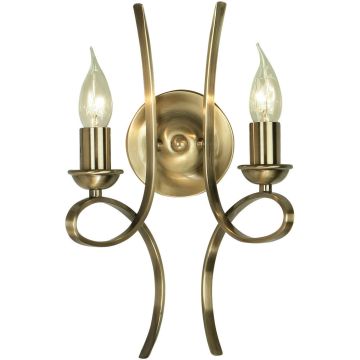 Endon PENN CA7W2BB Wandleuchte 2x40W/E14