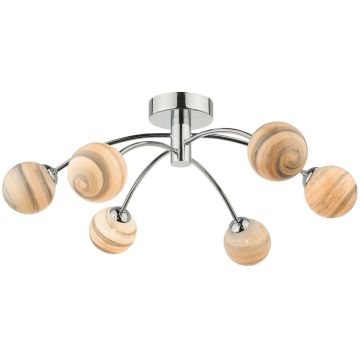 Dar Lighting IZZY IZZ0650-07 Deckenlampe 6x40W/G9