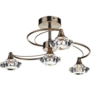 Dar Lighting LUTHER LUT0475 Deckenlampe 4x40W/G9