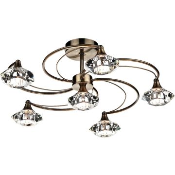 Dar Lighting LUTHER LUT0675 Deckenlampe 6x40W/G9