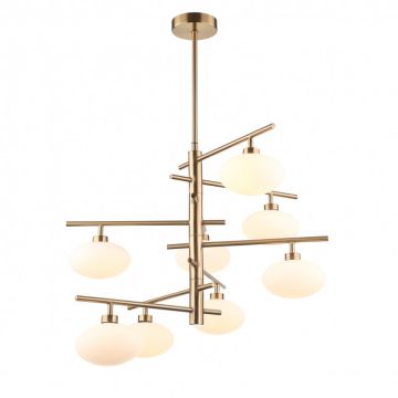 Italux FIORENZO MDM3661-8 BRO+W Kronleuchter 8x25W/G9