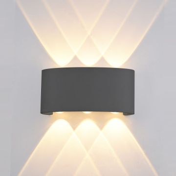 Italux ORTELO OWL-451-3-BL Wandleuchte 6x6W/LED 3000K 550LM IP54