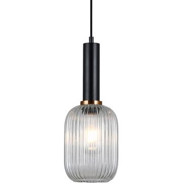 Italux ANTIOLA PND-5588-1M-BK+CL Pendelleuchte 1x40W/E27 IP20