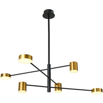 Italux REMDAL PND-16374-6 BK+GD Kronleuchter 6x30W/LED 3000K 847LM IP20
