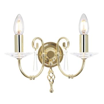 Elstead Lighting AEGEAN AG2-POL-BRASS Wandleuchte 2x60W/E14