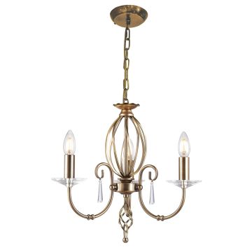 Elstead Lighting AEGEAN AG3-AGED-BRASS Kronleuchter 3x60W/E14