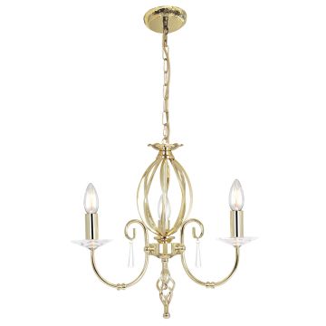 Elstead Lighting AEGEAN AG3-POL-BRASS Kronleuchter 3x60W/E14