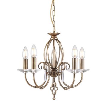 Elstead Lighting AEGEAN AG5-AGED-BRASS Kronleuchter 5x60W/E14