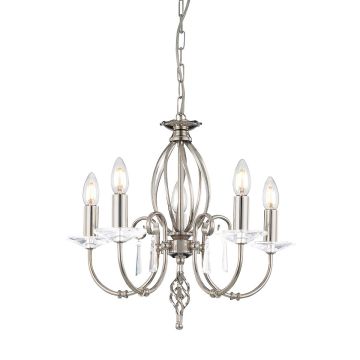 Elstead Lighting AEGEAN AG5-POL-NICKEL Kronleuchter 5x60W/E14