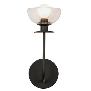Elstead Lighting Sylvia ALM-SYLVIA-1WB-BK-CL Wandleuchte 1x40W/E14 IP20