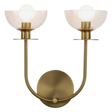 Elstead Lighting Sylvia ALM-SYLVIA-2WB-BG-CL Wandleuchte 2x40W/E14 IP20