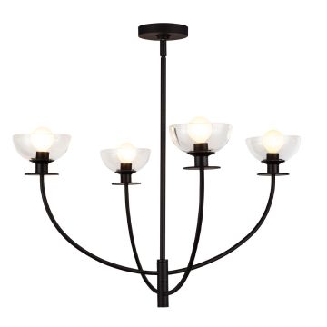 Elstead Lighting Sylvia ALM-SYLVIA4-BK-CL Kronleuchter 4x40W/E14 IP20
