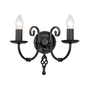Elstead Lighting ARTISAN ART2-BLACK Wandleuchte 2x60W/E14
