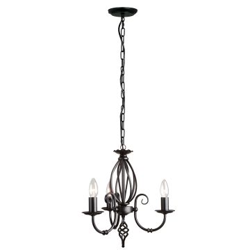 Elstead Lighting ARTISAN ART3-BLACK Kronleuchter 3x60W/E14