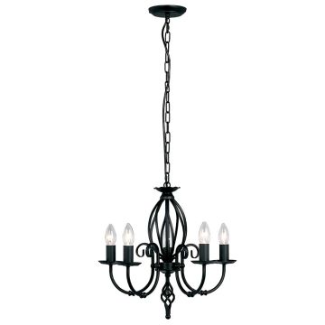 Elstead Lighting ARTISAN ART5-BLACK Kronleuchter 5x60W/E14