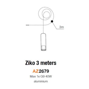 AZzardo ZIKO AZ2679 Aufhängung 1x40W/G9 IP20