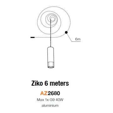 AZzardo ZIKO AZ2680 Aufhängung 1x40W/G9 IP20