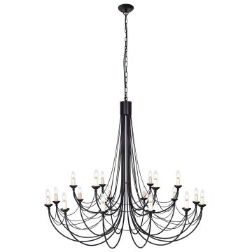 Elstead Lighting CARISBROOKE CB18-BLACK Kronleuchter 18x60W/E14