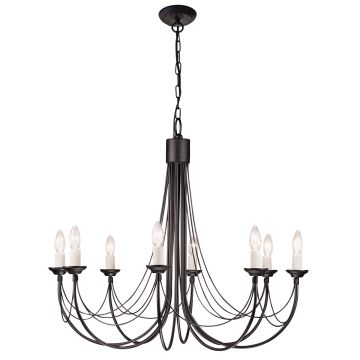 Elstead Lighting CARISBROOKE CB8-BLACK Kronleuchter 8x60W/E14