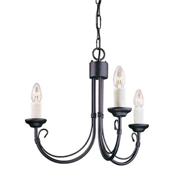 Elstead Lighting CHARTWELL CH3-BLACK Kronleuchter 3x60W/E14