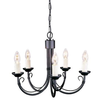 Elstead Lighting CHARTWELL CH5-BLACK Kronleuchter 5x60W/E14