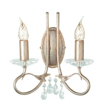 Elstead Lighting CHRISTINA CRT2-SILVER-GOLD Wandleuchte 2x60W/E14