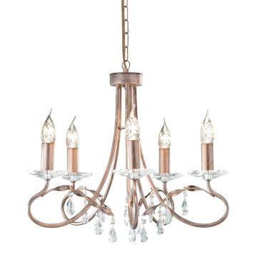 Elstead Lighting CHRISTINA CRT5-SILVER-GOLD Kronleuchter 5x60W/E14