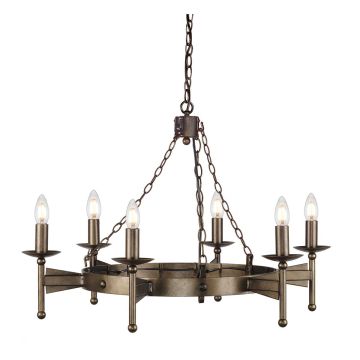 Elstead Lighting CROMWELL CW6-OLD-BRZ Kronleuchter 6x60W/E14