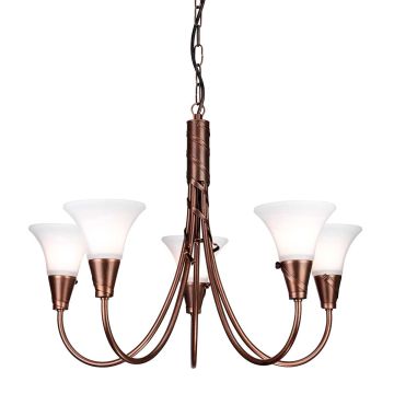 Elstead Lighting EMILY EM5-COPPER Kronleuchter 5x60W/E14