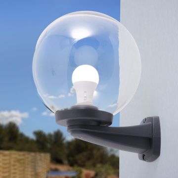 Fumagalli Nardo FMG-NARDO-GLOBE-BLK Wandleuchte 1x23W/E27 IP55