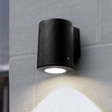 Fumagalli Franca FMG-FRANCA90-BLK Wandleuchte 1x6W/GU10 4000K-2700K 366lm IP55