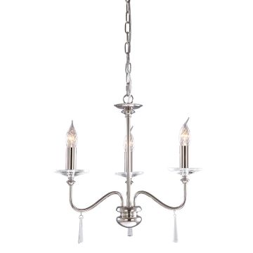 Elstead Lighting FINSBURY PARK FP3-POL-NICKEL Kronleuchter 3x60W/E14