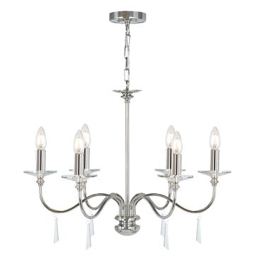 Elstead Lighting FINSBURY PARK FP6-POL-NICKEL Kronleuchter 6x60W/E14